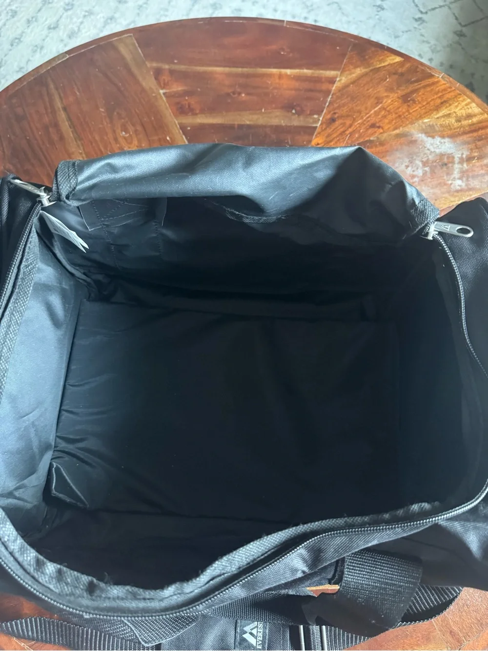 Black Men's Duffel Bag — Travel & Gym Carryall